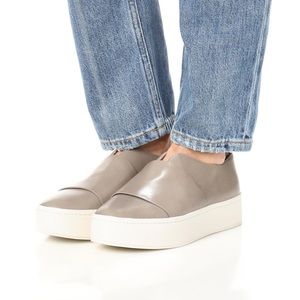 Vince Leather Slip On Sneaker